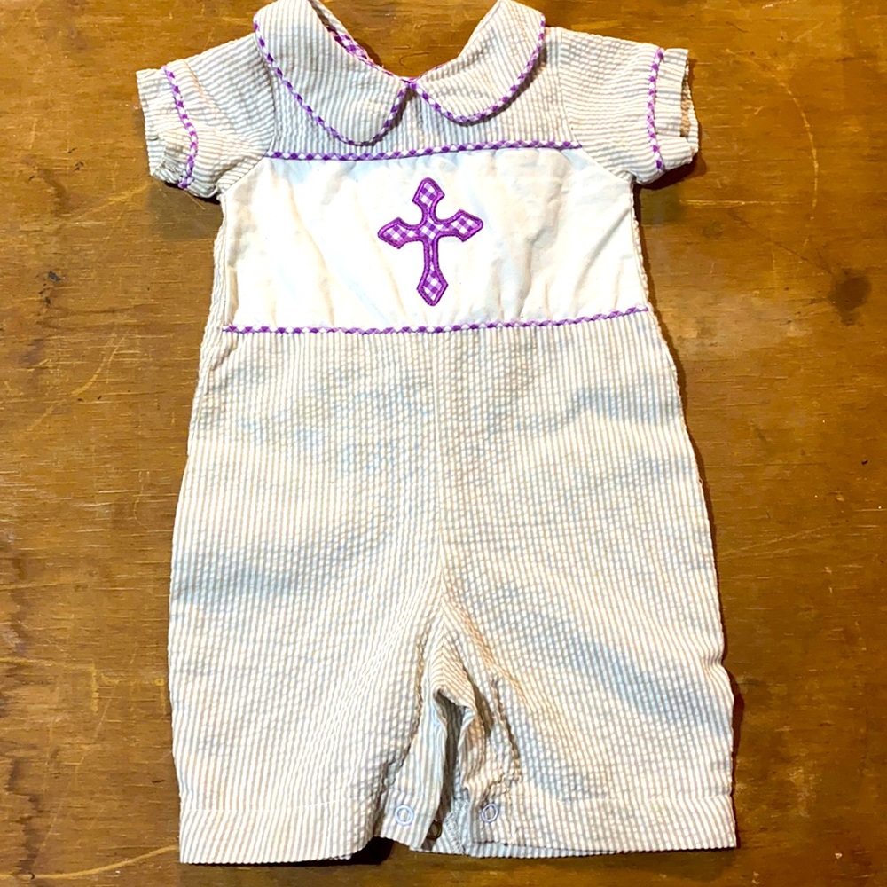 0/3  months. One piece with Cross  matching girls